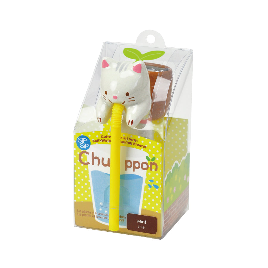 cat self watering planter Chuppon